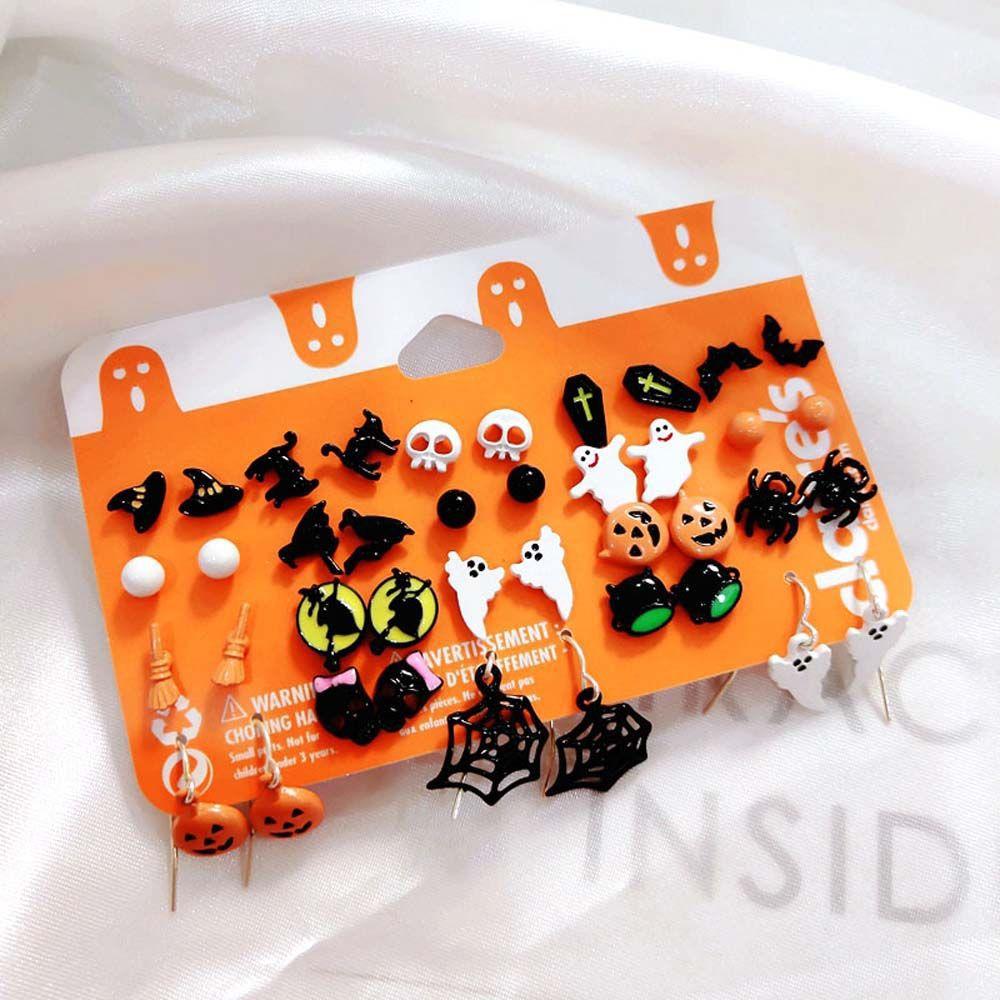 For Girls Bat Spider Ghost Women Stud Earrings Korean Dangle Earrings Drop Earrings Halloween