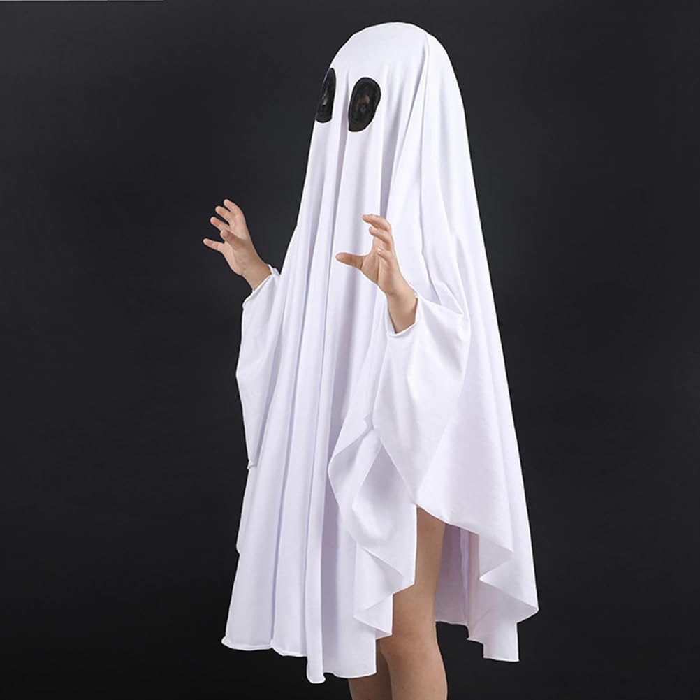 Halloween Costumes for Ghost Party [Suerba] Kids, Ghost, Spooky, Cloak, Costume, Boys, Girls, (S)