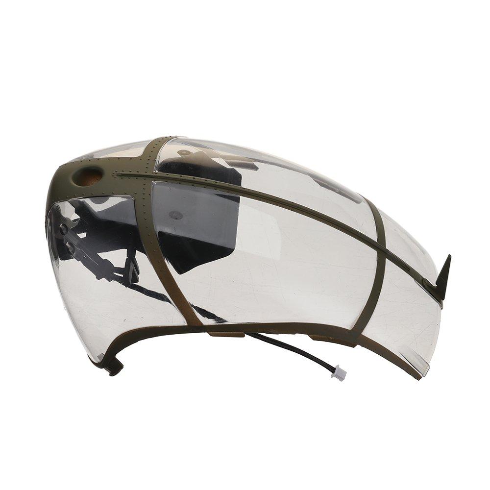 Eachine E220S MD500 RC Helicopter Spare Parts Green Nose Cover Set / Tail Wing / Canopy