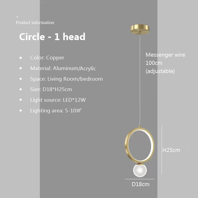 Modern LED Minimalist Pendant Light Chandelier For Bedroom Restaurant Living Room Gold Black Hanging Lamp Decoration Fixtures