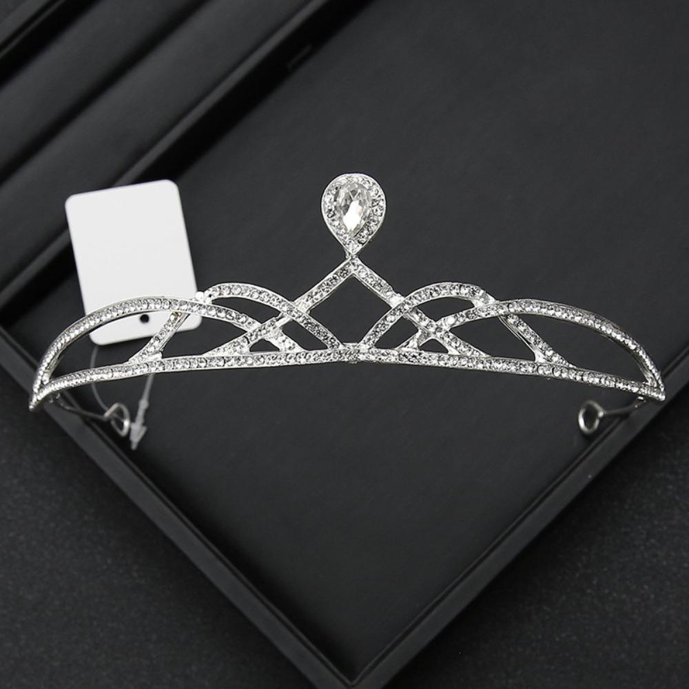 Crystal Rhinestone Rhinestone Tiara Alloy Material Princess Crown Wedding Bride Crown Prom Event