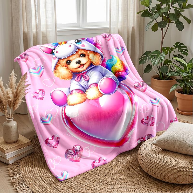 Polar Bears with Snowflakes Theme blanket Lightweight Warm Flannel Blanket Decorative Throw Blanket for Home Decoration