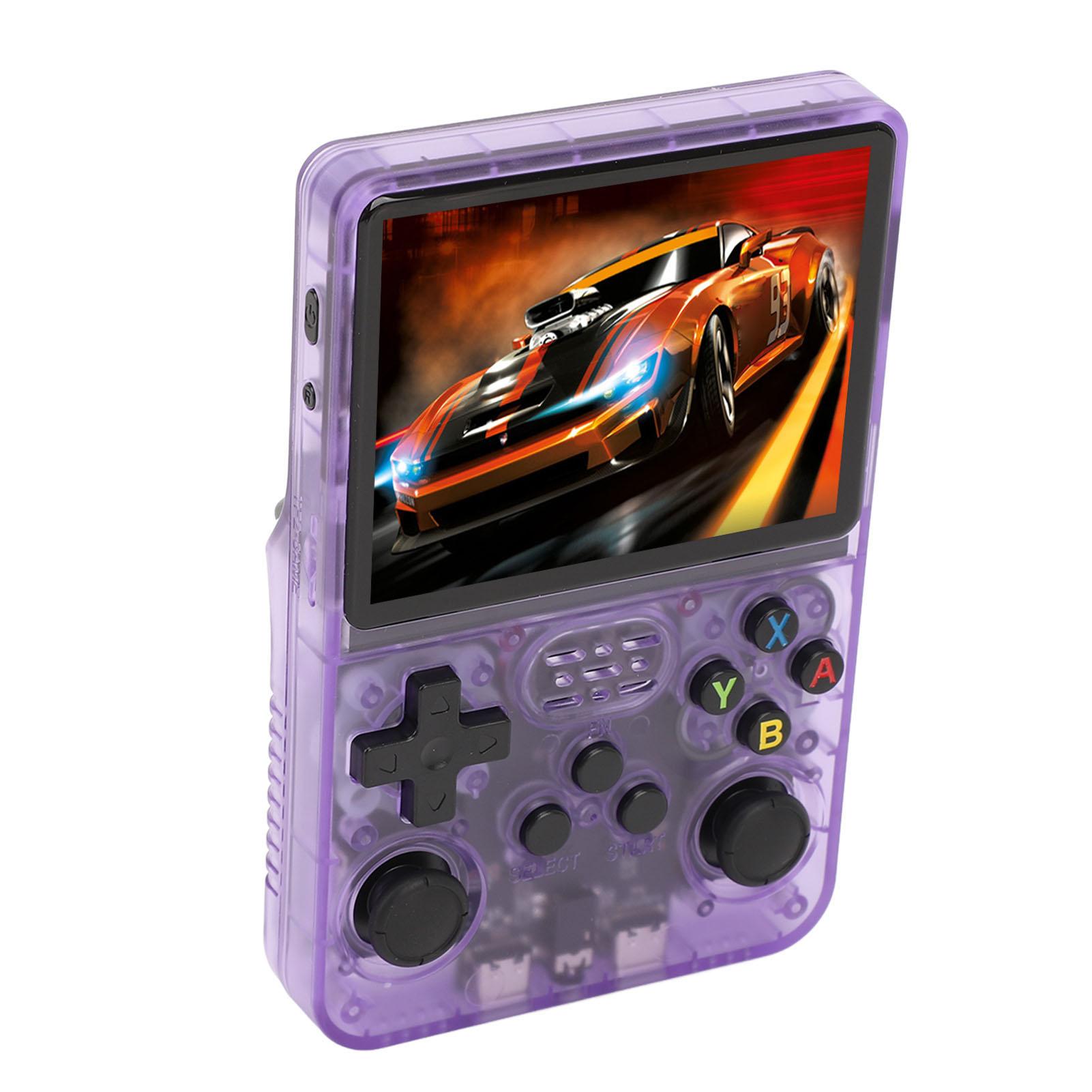 

Портативная игровая консоль R36S с 3,5-дюймовым IPS-экраном, поддержкой более 20000 игр, портативный игровой плеер 128GB фиолетовый