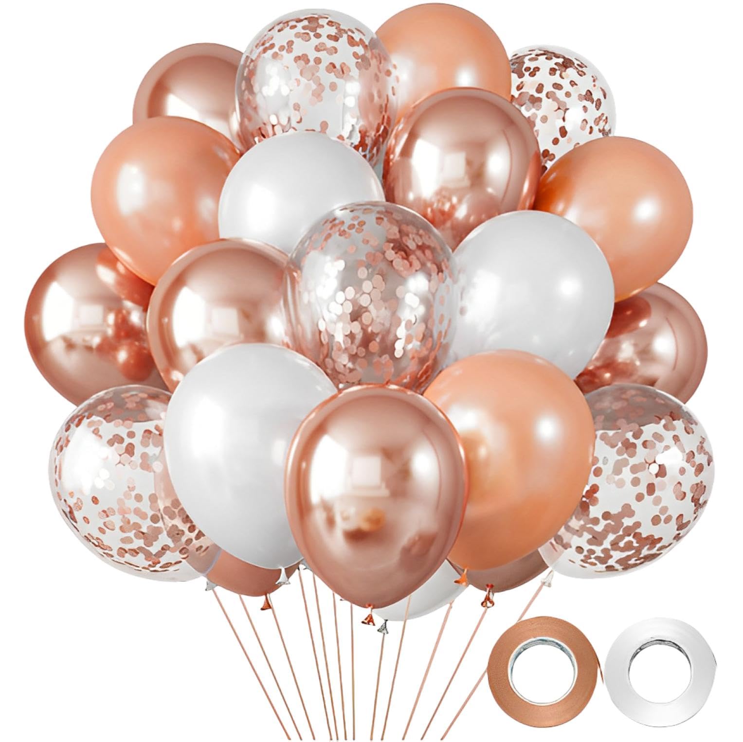 

Fogman Balloon Decoration Set 30 Pieces Rose Gold and White Birthday Party