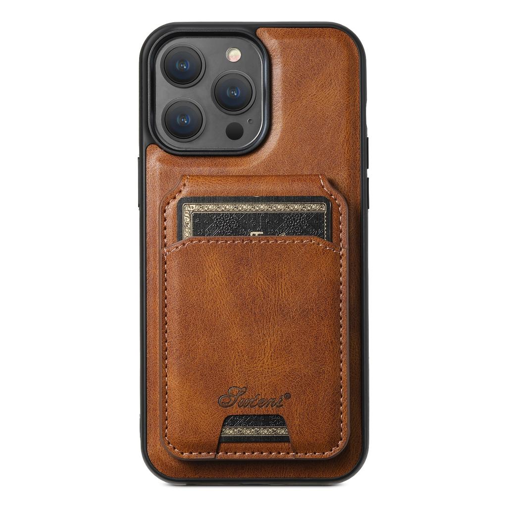 Applicable To iPhone16 Mobile Phone Case Samsung S25 Magnetic Card Bag 2-in-1 MagSafe Wireless Charging Google