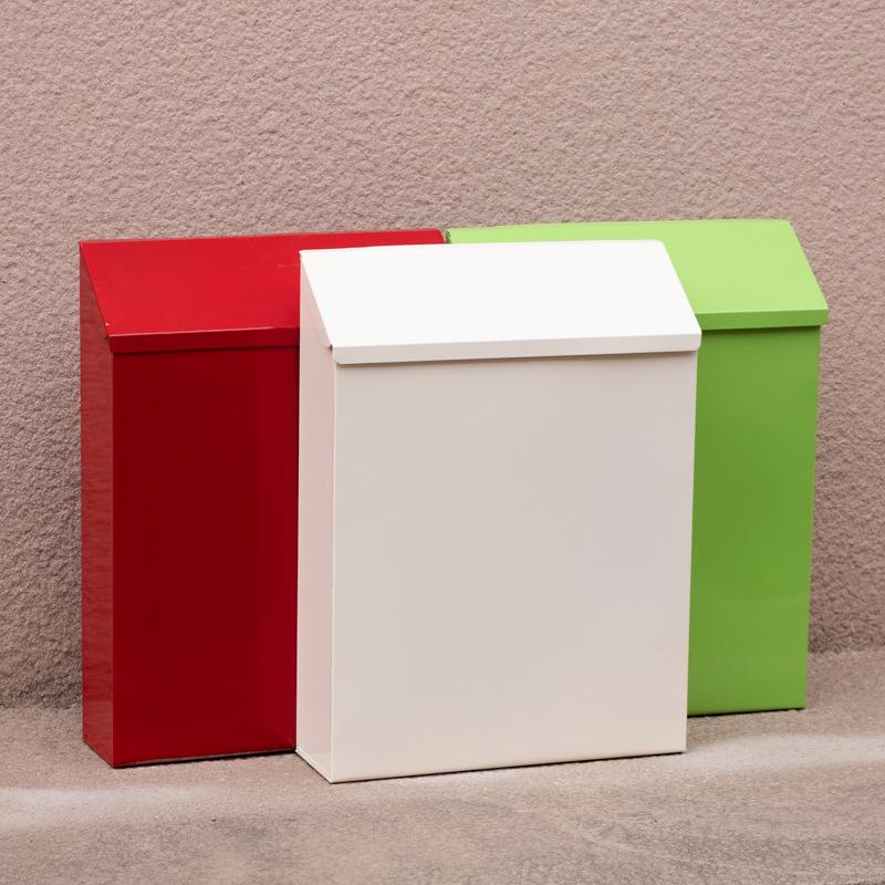 Wall-Mounted Retro Tin Mailbox with Lock