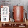 UOOS Stainless Steel Hip Flask with Leather