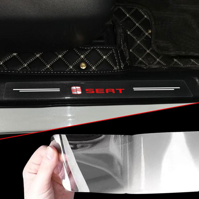 Auto Einstiegsleistenaufkleber Kratzfest Transparente Folie Schutz für SEAT Leon FR 5 6 Alhambra MK3 MII Altea 5F Ibiza Toledo Cordoba