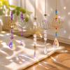 Decoration Rhinestone Hanging Hollow Crystal Lotus Pendant Glass Sun Catcher  Outdoor Indoor