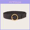 Bohemian Woven Nylon Belt With Plastic Buckle For Women Casual Fashion
