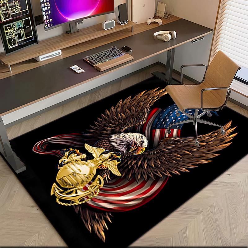 1pc American Eagle Carpet Rug for Living Room Bedroom Home Sofa Decoration,Kids Play Non-slip Floor Mat