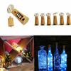 15/20 LED Wine Lights Silver Wire Bottle Cork for Wedding Festival Party Decor