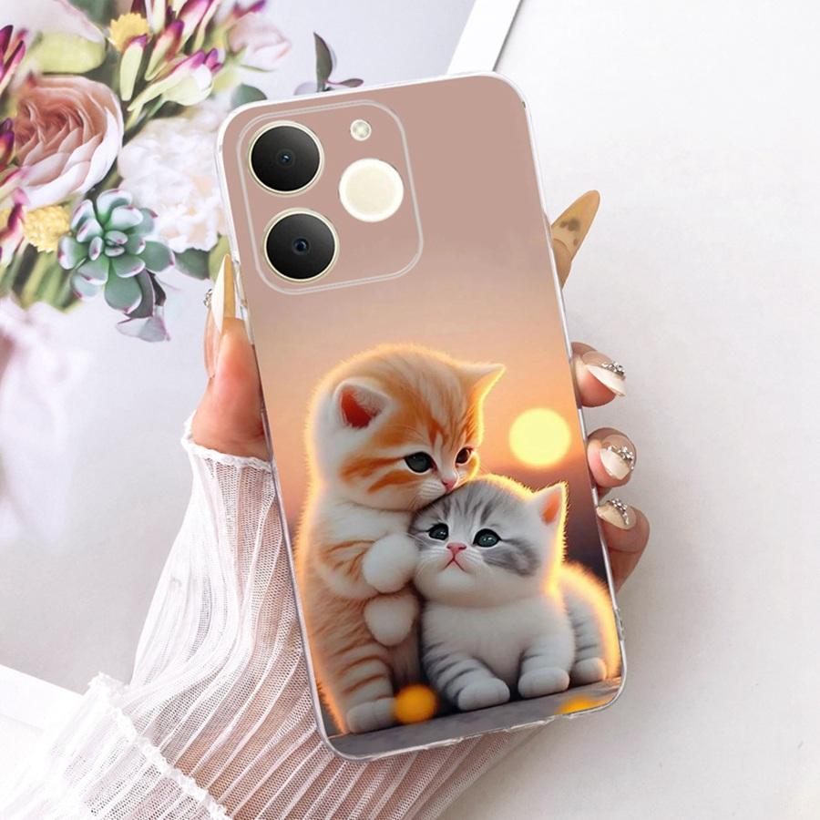 För Realme Note 70 70T Fodral Söt Katt Tecknad Mönster TPU-skydd För Realme Note70T Narzo 80 Lite Mjukt Silikon Fodral