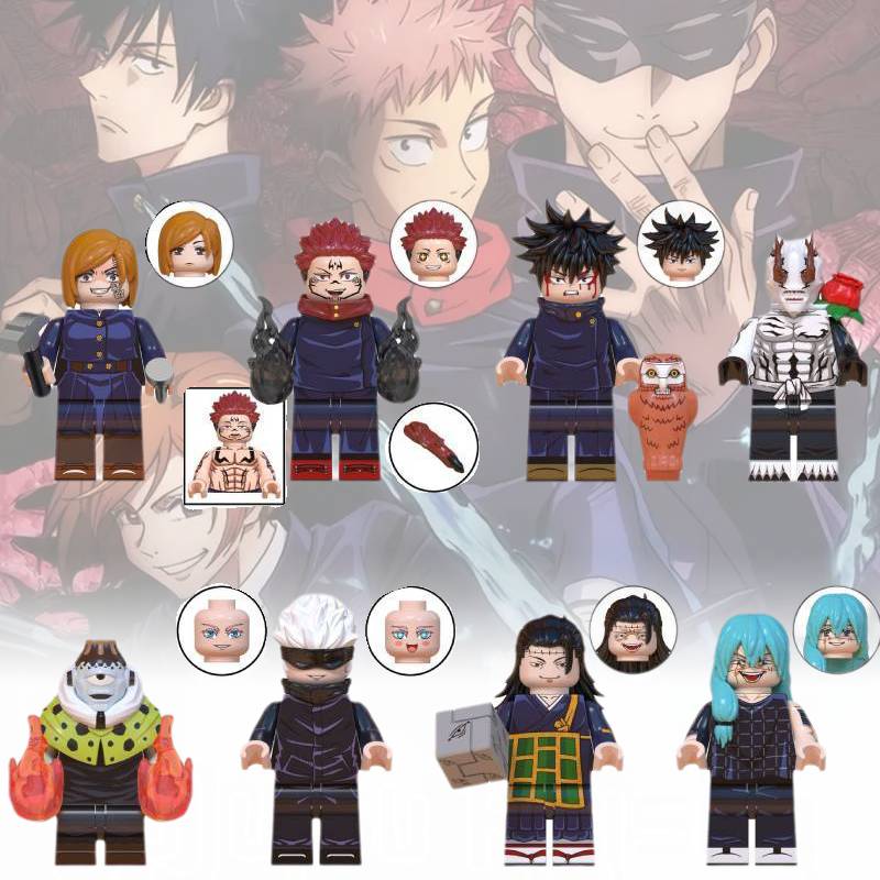 Kaisen Building Jujutsu Block Toy Mini Figures Diy Model Abs Plastic Gift Kids