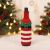 The New Christmas Knitted Wine Bottle Set Creative Wine Bottle Clothes Set Christmas Table Kitchen Dress-up Props Arrangement