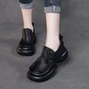 Fashion Cowhide Women's Shoes Platform Shoes Leather Handmade Old Fashioned Shoes for The Elderly