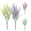 Stunning Lavender Plastic Bouquet With Realistic Appearance For Home Decor