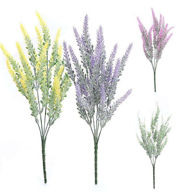 Stunning Lavender Plastic Bouquet With Realistic Appearance For Home Decor