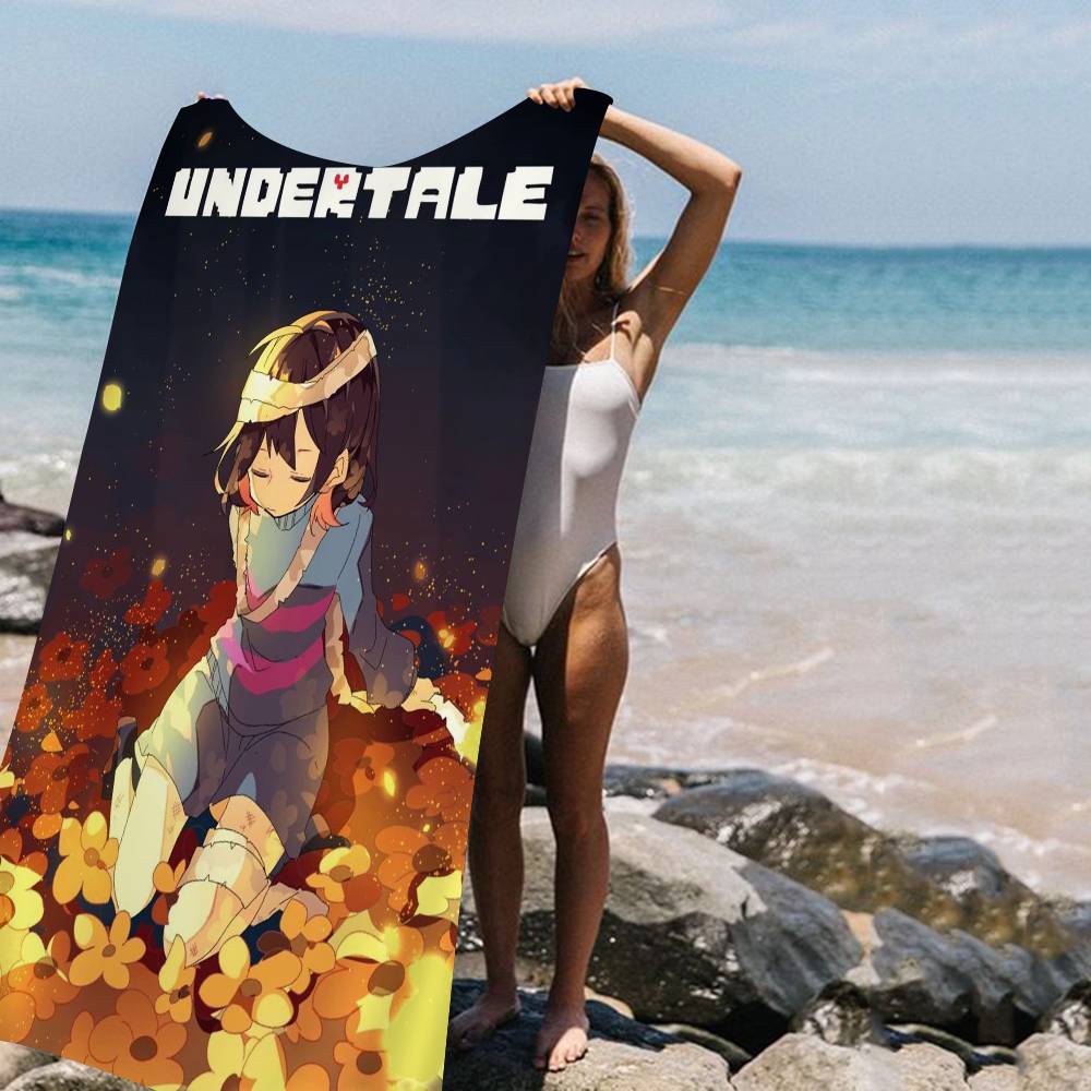 Hot Video Game U-Undertale Microfiber Printed Beach Towel Mountain Climbing Yoga Beach Swimming Running Absorbent Soft Towel