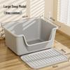 Extra-Large Splash-Proof Semi-Enclosed Cat Litter Box for Maine Coons