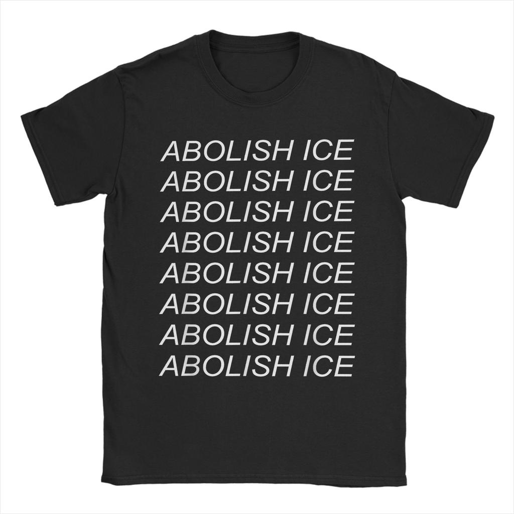 Abolish Ice Immigration Refugee T Shirt Summer Popular TShirts Unisex Cotton Crew Neck Plus Size Clothes Short Sleeve Vintage Tops