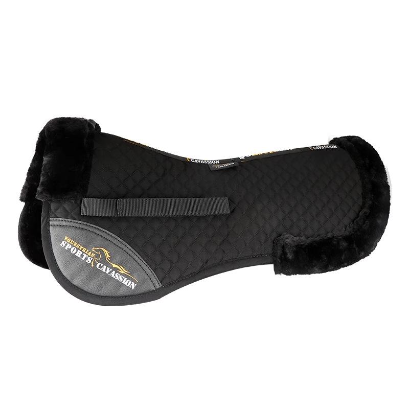 Equestrian Hair Mat Shock Absorbing Saddle Pad - Breathable Balance Mat for Riding чёрный