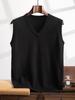 Men's Cashmere V-Neck Pullover Vest - 2025 Autumn Sleeveless Knit Cardigan