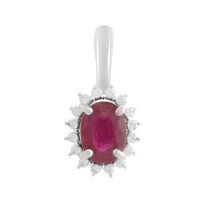 Silver Pendant with Ruby 1.286ct (2187844)