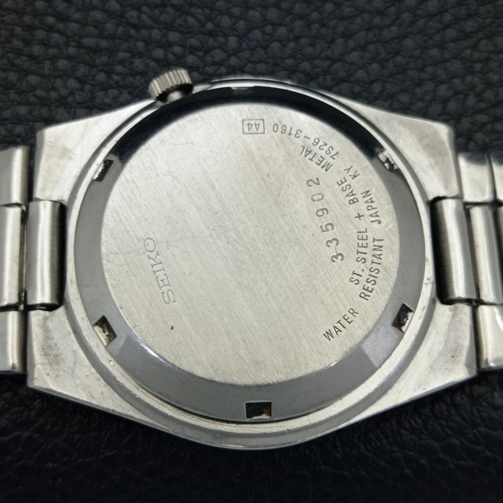 GENUINE VINTAGE SEIKO 5 AUTOMATIC 7009A JAPAN MENS BLACK DIAL WATCH A701594-5 R206b-a701594