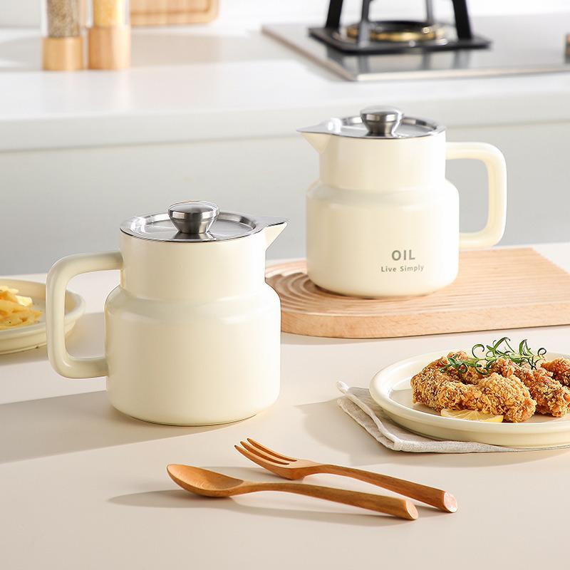 

Nordic Style Large Ceramic Teapot with Lid & Filter, Dustproof, Easy-to-Clean High-Grade Design. 1500ml