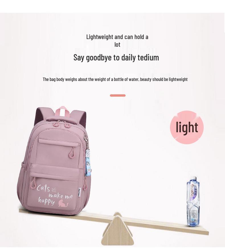 Large Capacity Casual Backpack for Middle School Girls, Grades 4-6