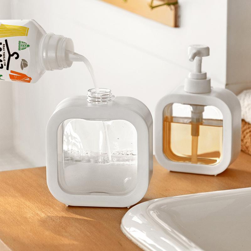 Liquid Soap Dispenser, Shampoo Bottle, Hand Soap Container, Laundry Liquid Sub Bottling, Press Type Bathroom Shower Gel Bottle