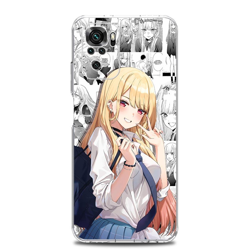 Japan My Dress Up Darling Anime Phone Case For Xiaomi Redmi Note 12 11 9S 9 8 10 Pro Plus 7 8T 9C 9A 8A K40 Gaming Clear Cover