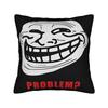 Trollface Meme Rage Comic Funny Troll Joke Internet Pillowcases  Vintage Pillow Case For Wedding Party Home Decor Pillow Cover