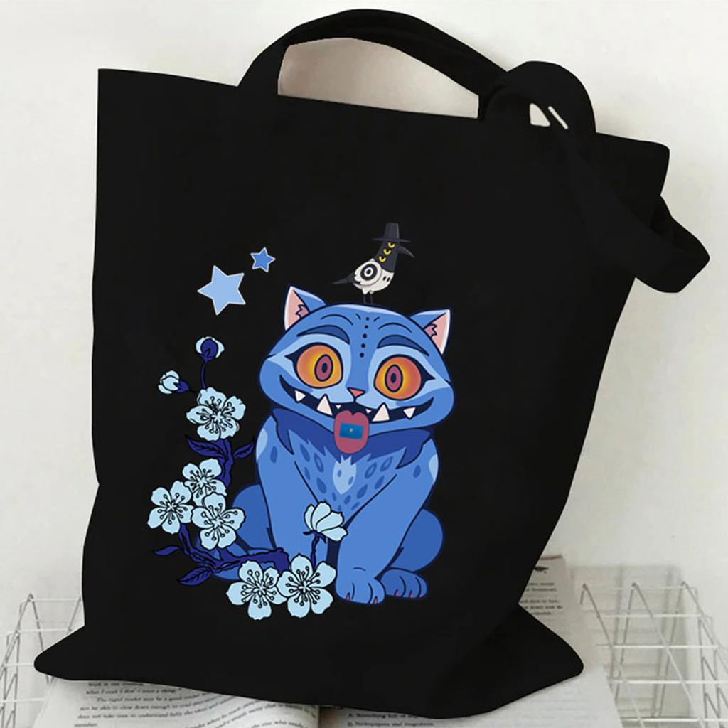 Hunters Surrounding Printed Canvas Shopping Tote Bag With Large Capacity