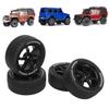 4Pcs 1Celsius10 RC Tires Plastic Rubber Smoothly   Strong Cushioning RC Wheels Replacement for    01  02