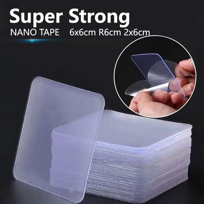 Cinta Nano Adhesiva de Doble Cara Súper Fuerte Transparente Pegatinas de Pared Impermeable Adhesivos Productos para el Hogar Sin Marcas 100 piezas