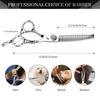 6.0 Inch 440C Double-Sided Tooth Scissors, Hair Scissors, Flat Scissors, Bangs Scissors, Tooth Scissors, 15% Thinning.