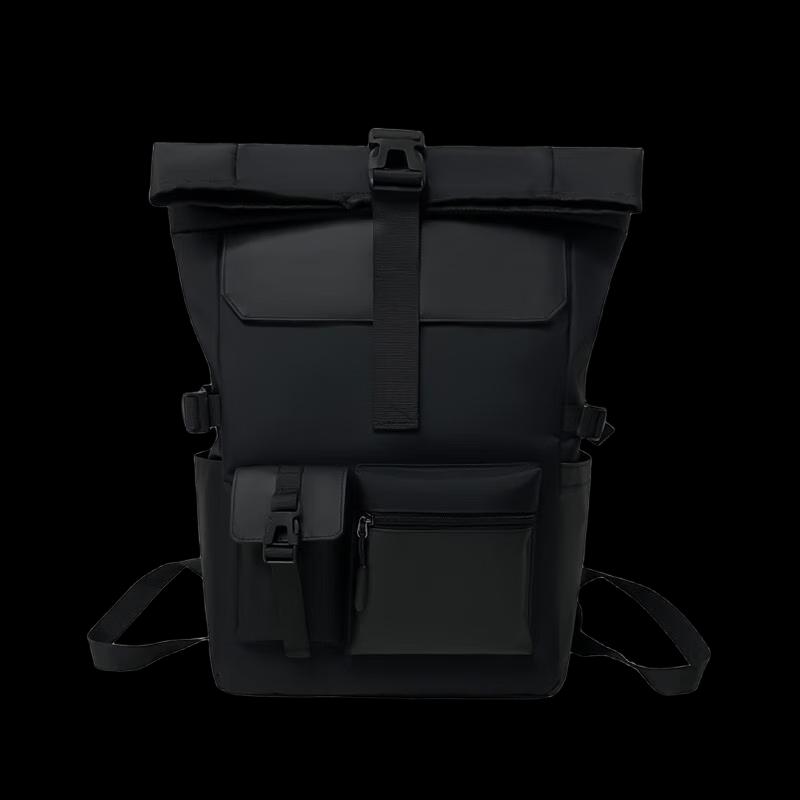 Unisex Korean Style Roll-Top Backpack