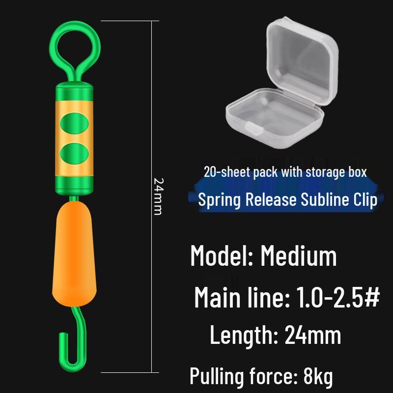 Anti-Tangle Silicone Leader Clip & Connector - Force-Relieving Fishing Tackle Accessory