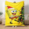 Christmas Spongebob Celebration Blanket Soft Throw Blanket For Home Bedroom Bed Sofa Travel Office Solid Christmas Blanket