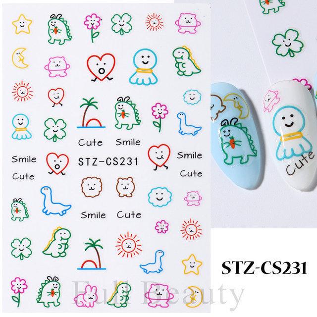 Nail Art Sticker Autumn And Winter Lace Sweater Flower Small Flower Branch Small Fresh Adhesive Nail Sticker