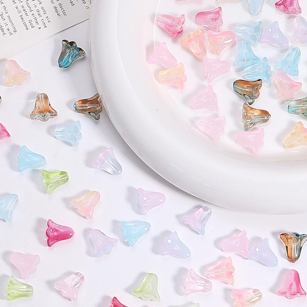 Czech Glass Tulip-Shaped Loose Beads for DIY Jewelry and Accessories