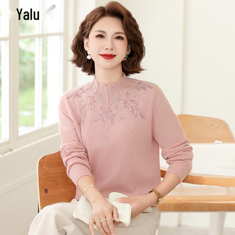 

Yalu 100% Merino Wool Mid-Aged Women s Knit Sweater 3XL