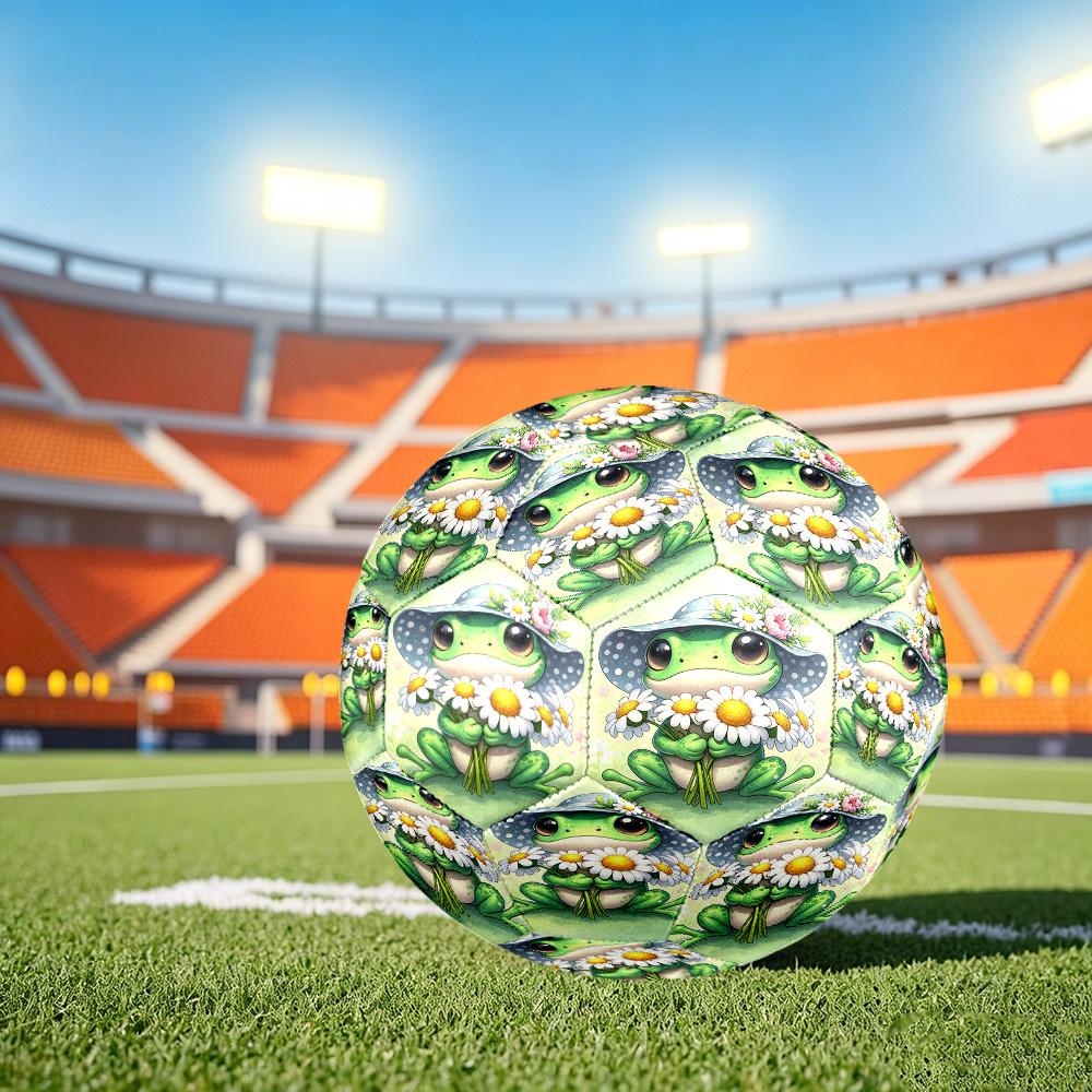 1pc Frog Flowers Size 5 Soccer Ball Professional Lightweight Durable Match Training Football Indoor &Outdoor Sports BallTraining Ball Y60