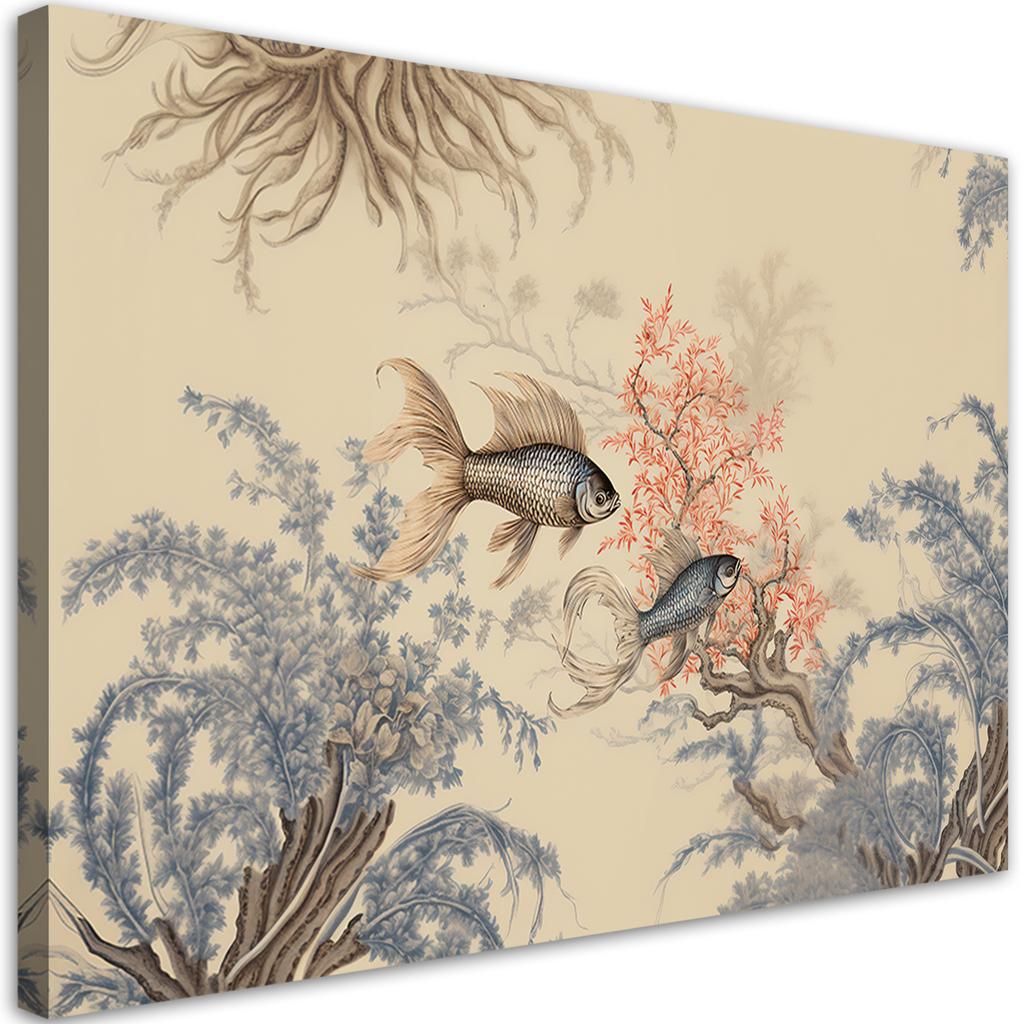 Canvas print, Feng shui boho fish