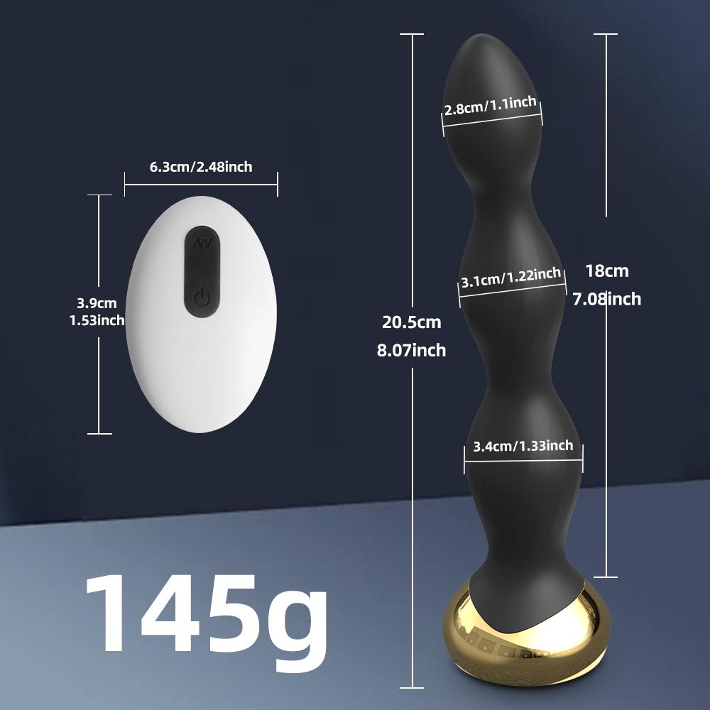 Electric Shock Anal Vibrator Remote Control Vibrating Beaded Butt Plugs for Male Prostate Massager Female Masturbation Sex Toys