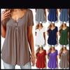 Stylish Women's Summer Short Sleeve Blouse In Vibrant Colors Plus Size Casual Tunic