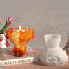 DIY Candle Making Supplies Handmade Soap Plaster Resin Mold Crafts Gifts Close Eye Girl Figure Candle Silicone Mold