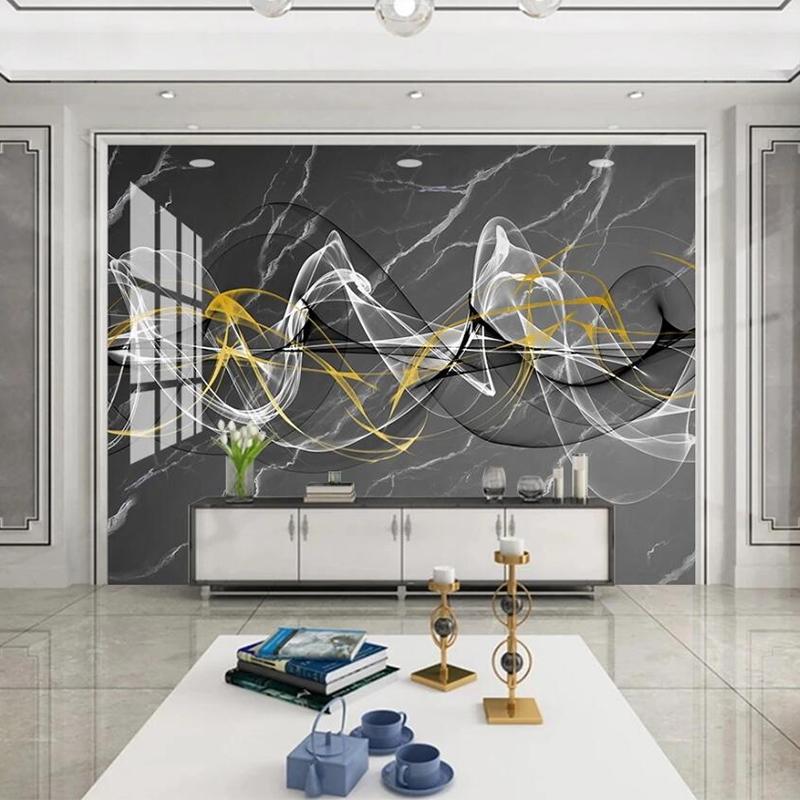 Wallpaper 3d Gray Marble Wallpaper Light Luxury Abstract Muraltv Background Wall Sticker Home Decor
